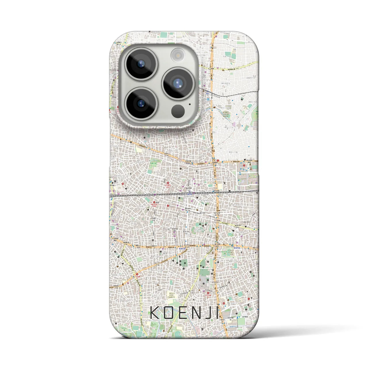 【高円寺2(東京都)】地図柄iPhoneケース(バックカバータイプ)
