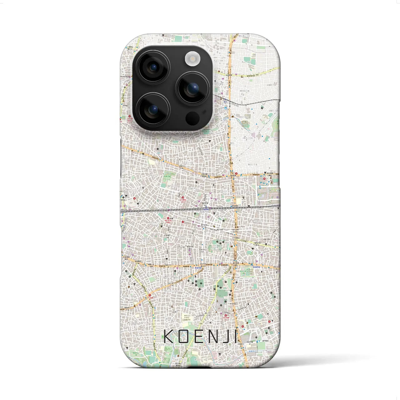 【高円寺2(東京都)】地図柄iPhoneケース(バックカバータイプ)