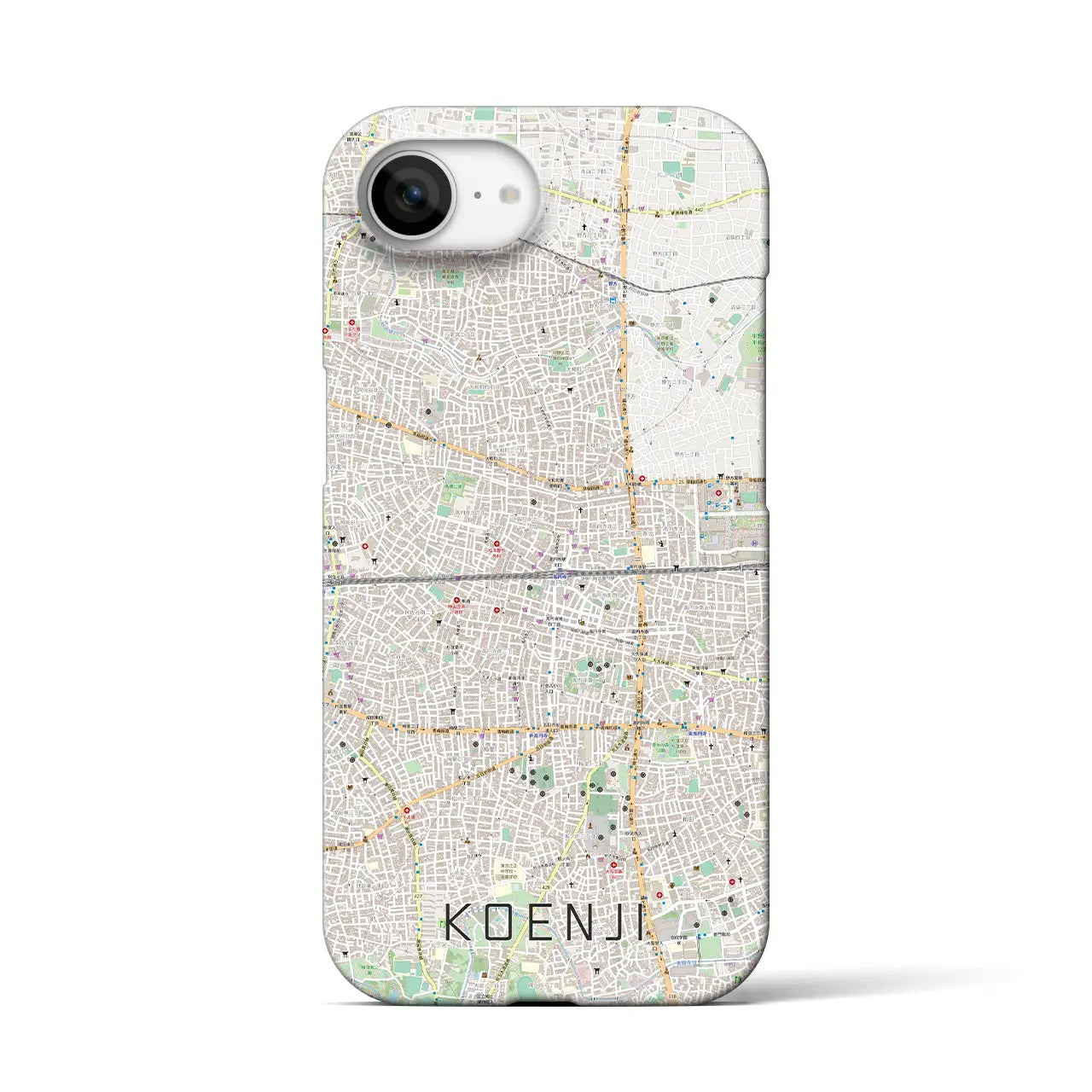 【高円寺2(東京都)】地図柄iPhoneケース(バックカバータイプ)