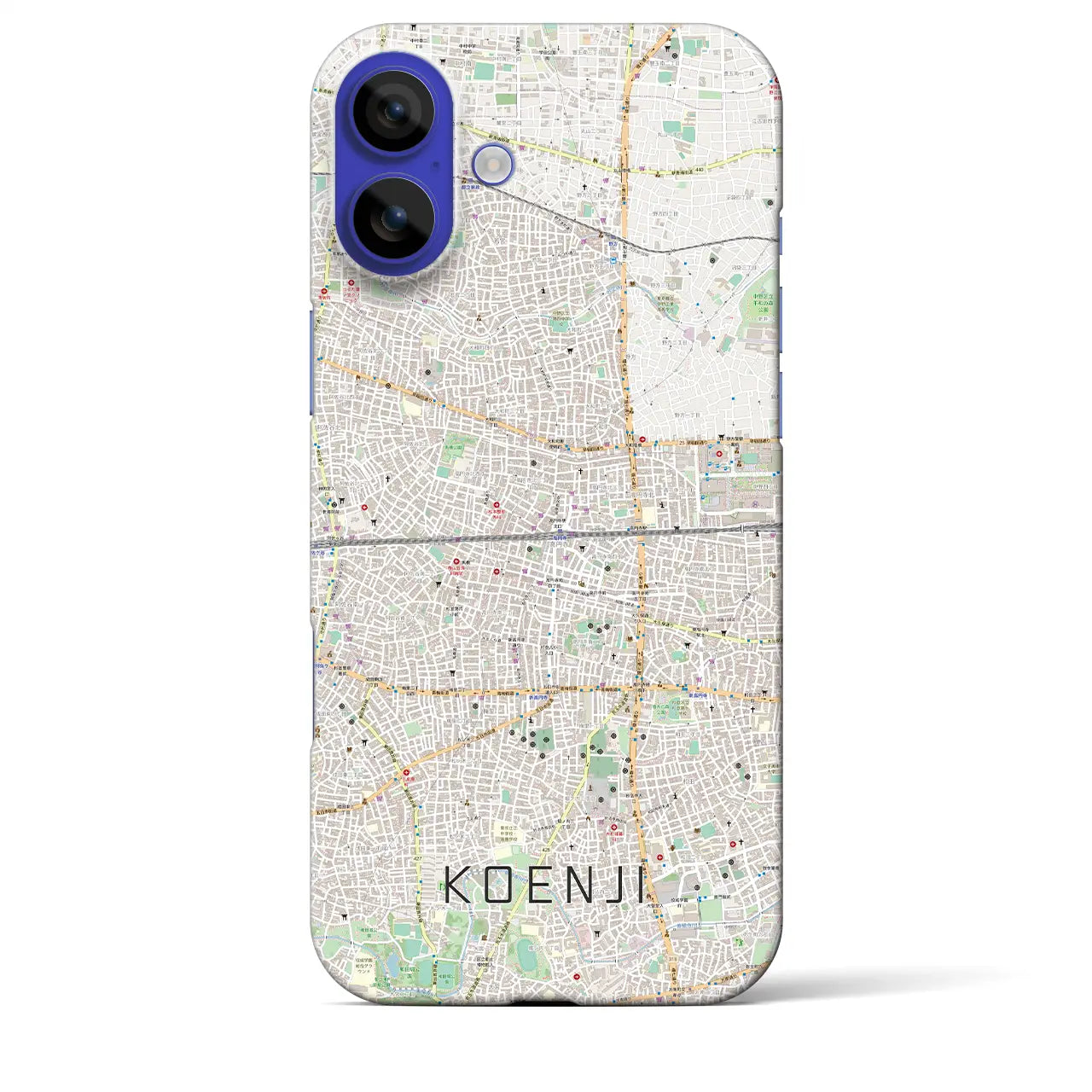 【高円寺2(東京都)】地図柄iPhoneケース(バックカバータイプ)