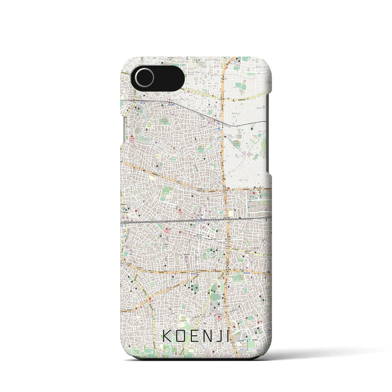【高円寺2(東京都)】地図柄iPhoneケース(バックカバータイプ)