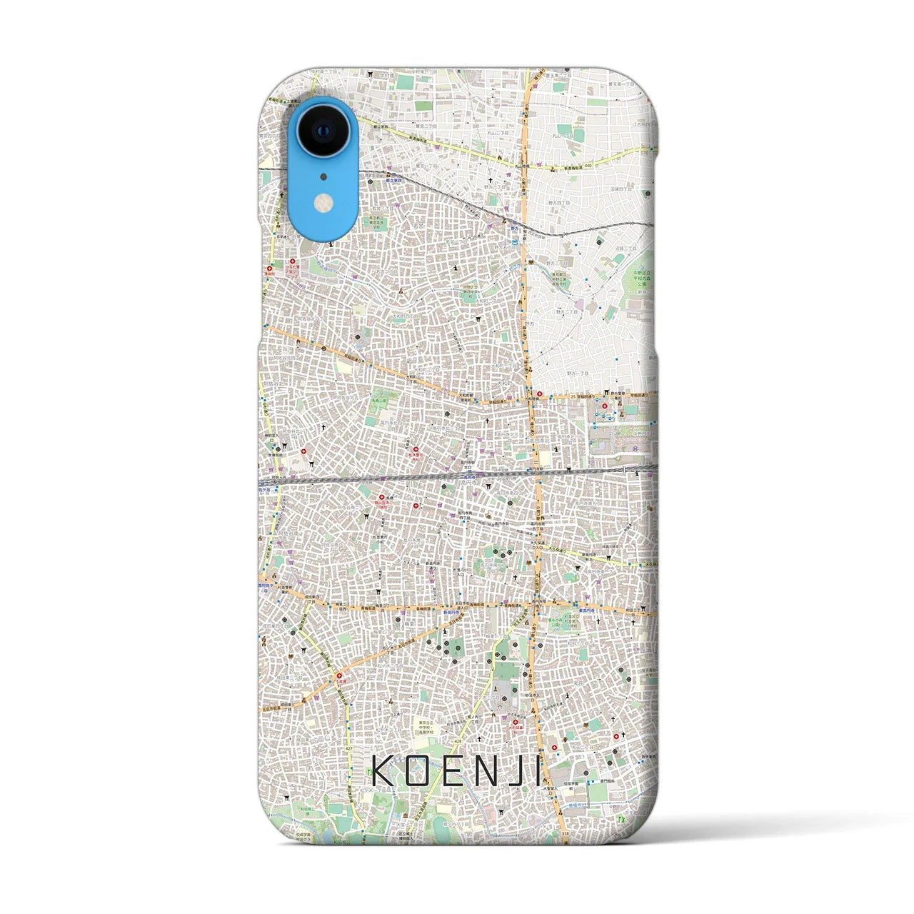 【高円寺2(東京都)】地図柄iPhoneケース(バックカバータイプ)