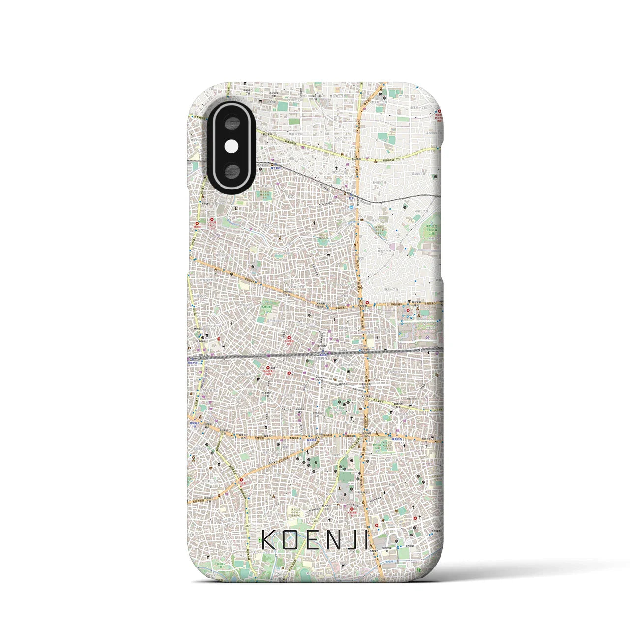 【高円寺2(東京都)】地図柄iPhoneケース(バックカバータイプ)