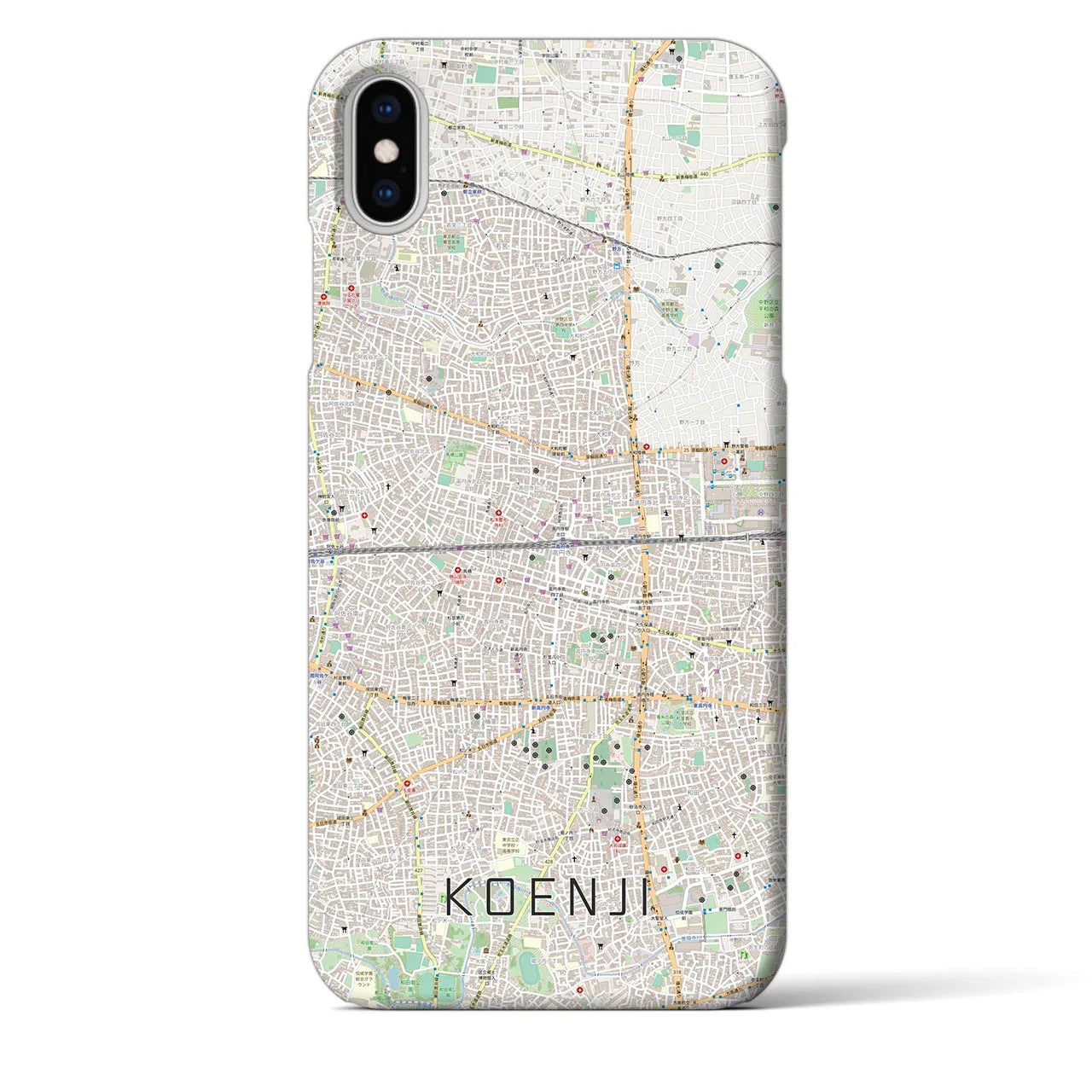 【高円寺2(東京都)】地図柄iPhoneケース(バックカバータイプ)