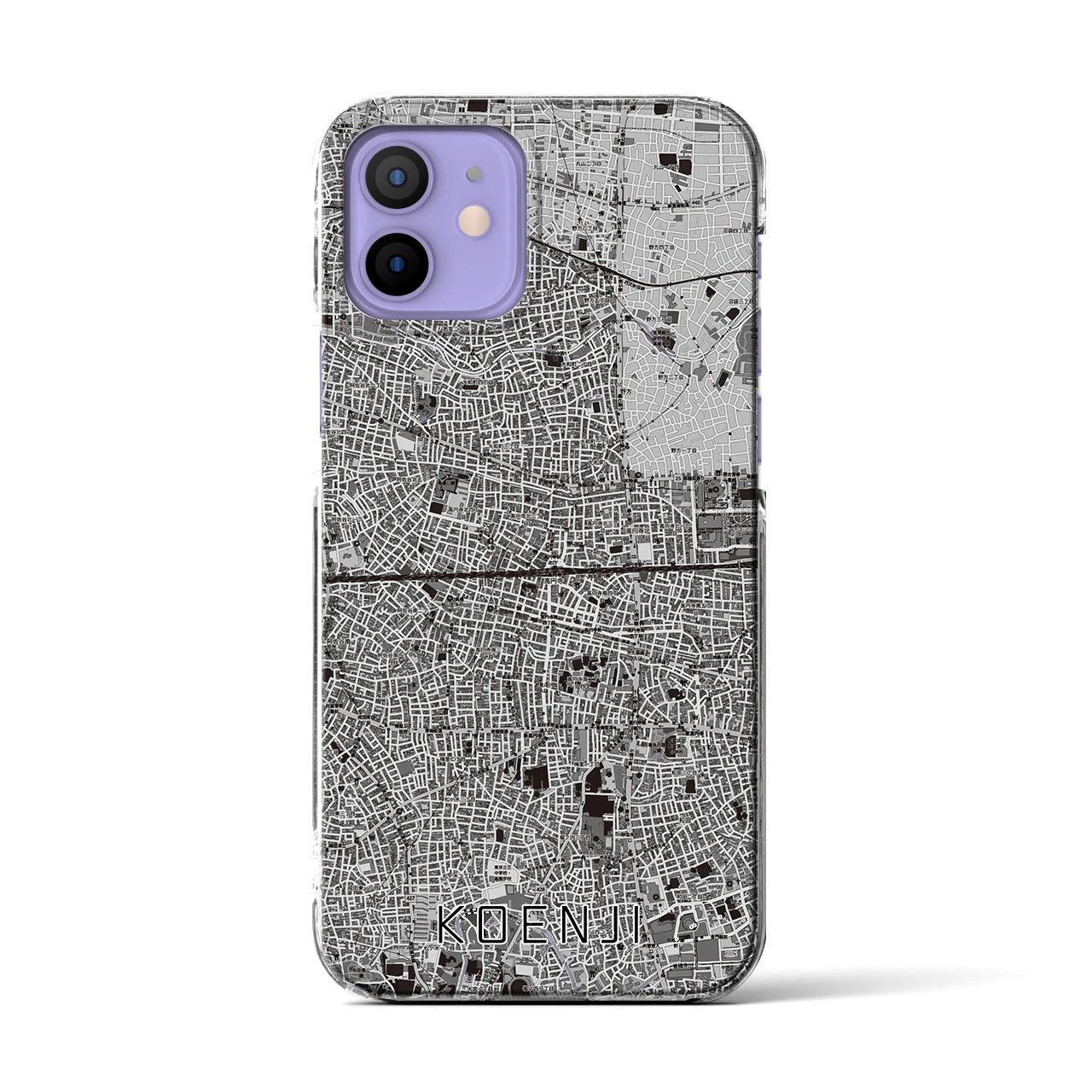 【高円寺2(東京都)】地図柄iPhoneケース(クリアタイプ)