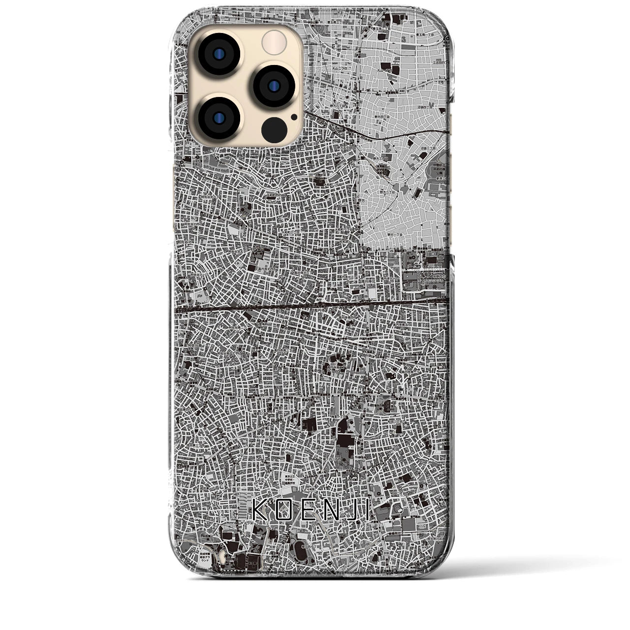 【高円寺2(東京都)】地図柄iPhoneケース(クリアタイプ)