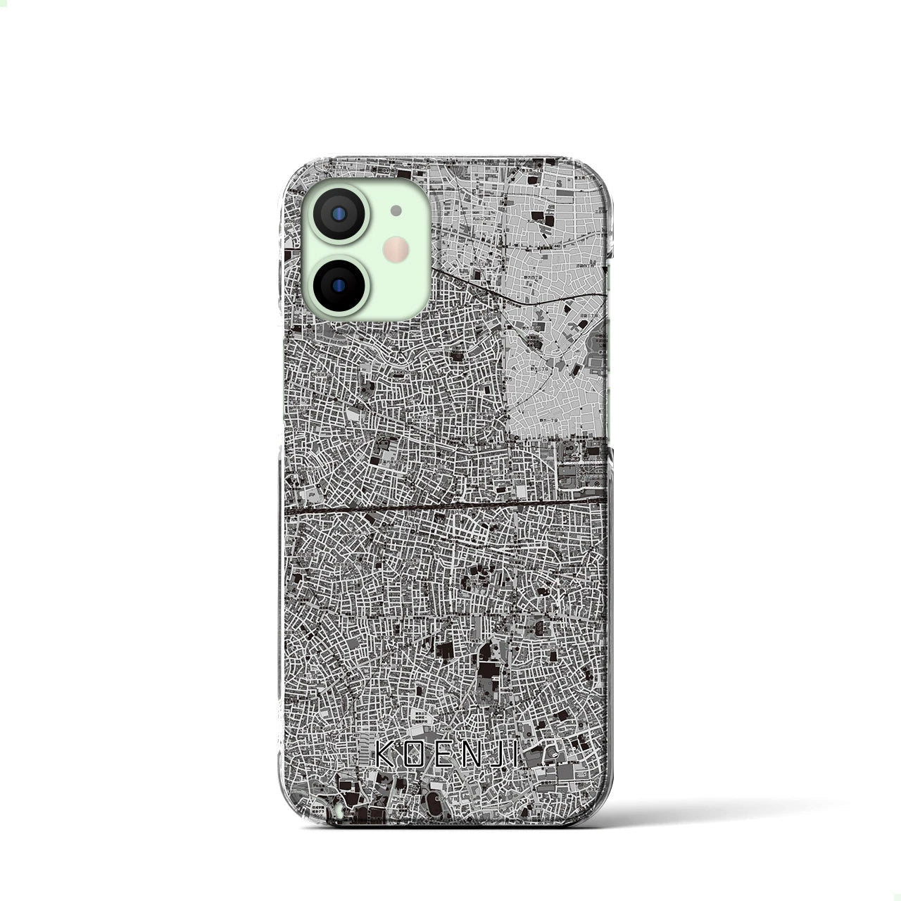 【高円寺2(東京都)】地図柄iPhoneケース(クリアタイプ)