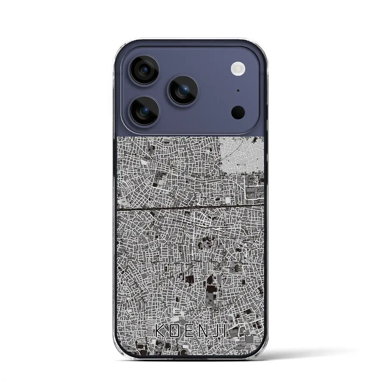 【高円寺2(東京都)】地図柄iPhoneケース(クリアタイプ)