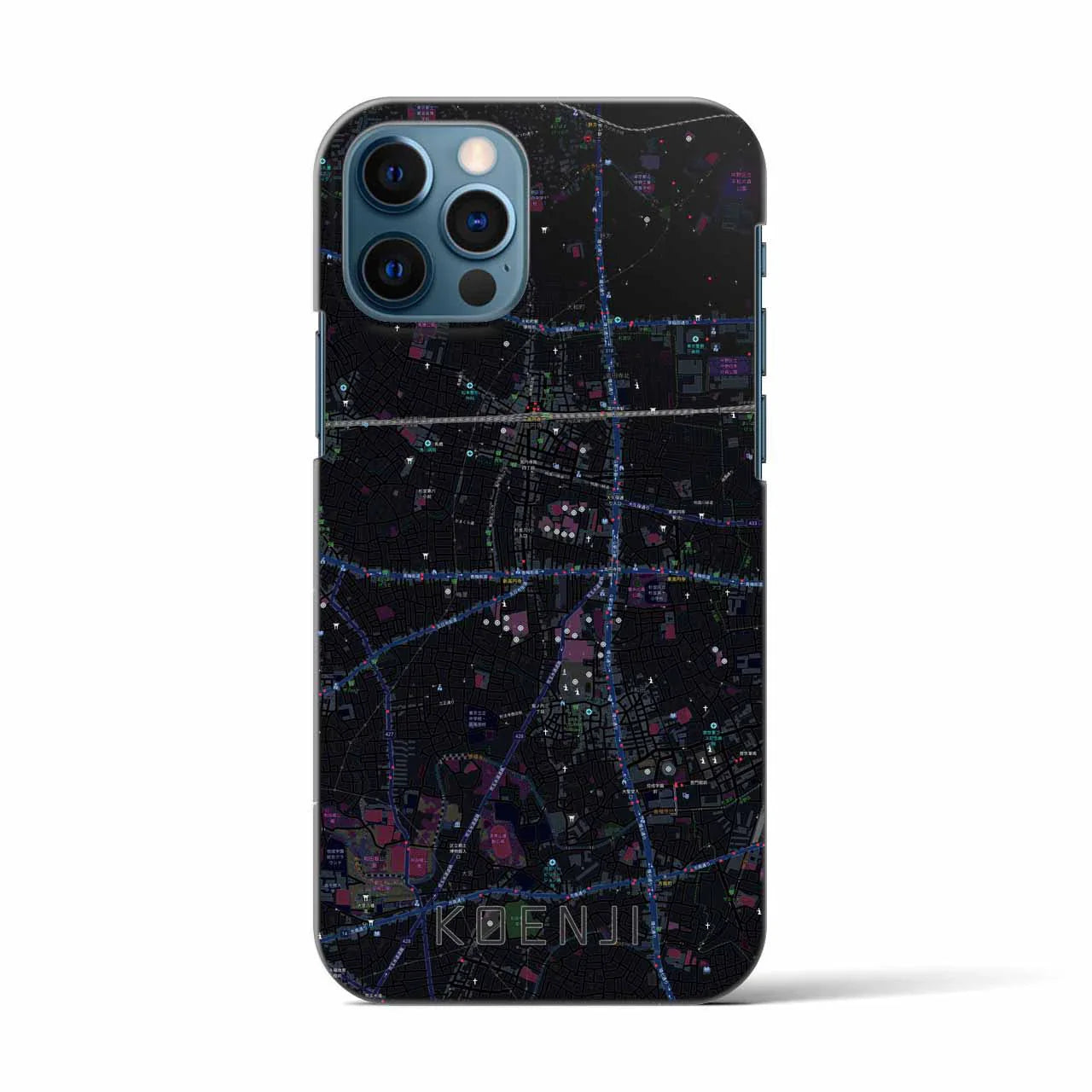 【高円寺(東京都)】地図柄iPhoneケース(バックカバータイプ)