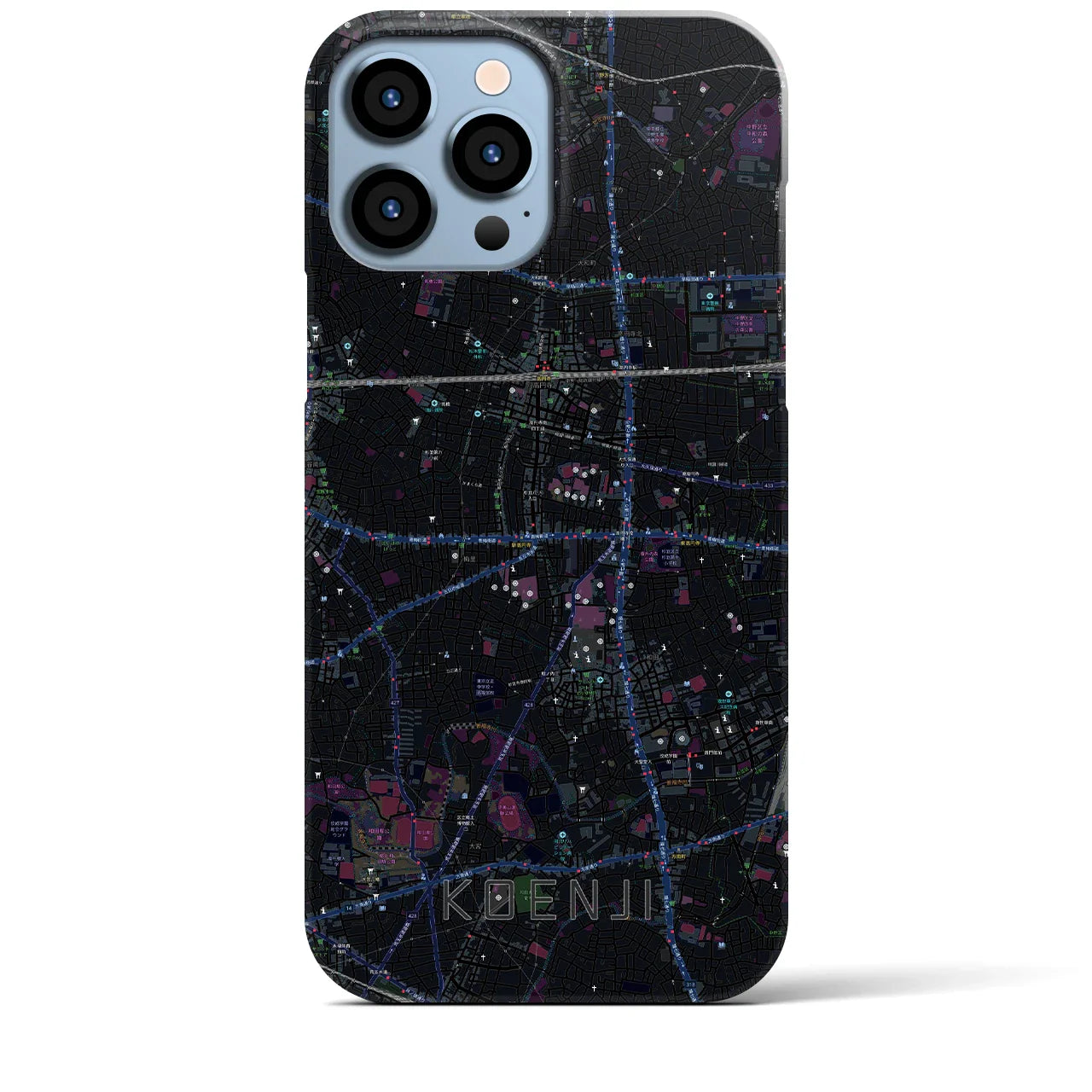 【高円寺(東京都)】地図柄iPhoneケース(バックカバータイプ)