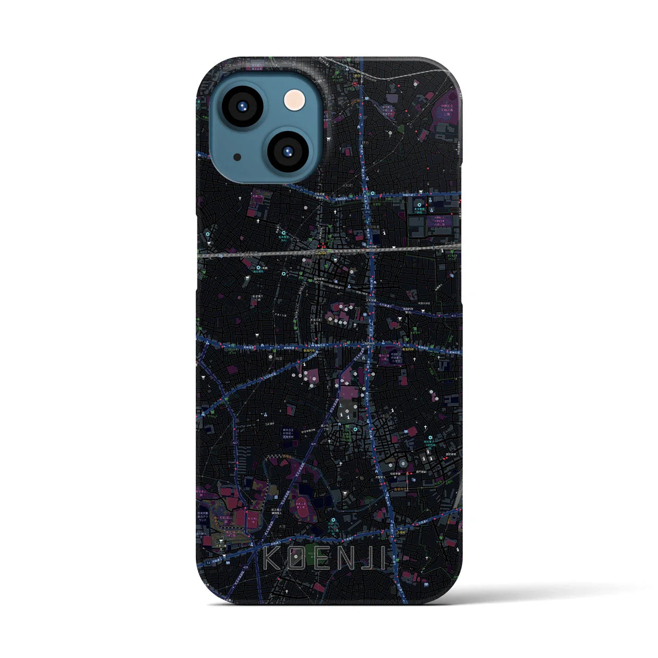 【高円寺(東京都)】地図柄iPhoneケース(バックカバータイプ)