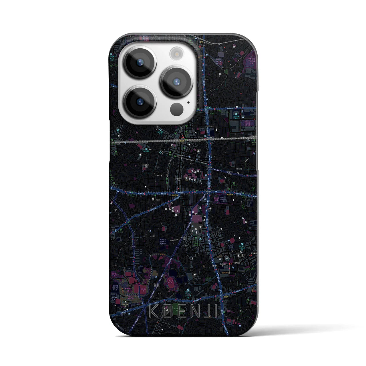【高円寺(東京都)】地図柄iPhoneケース(バックカバータイプ)