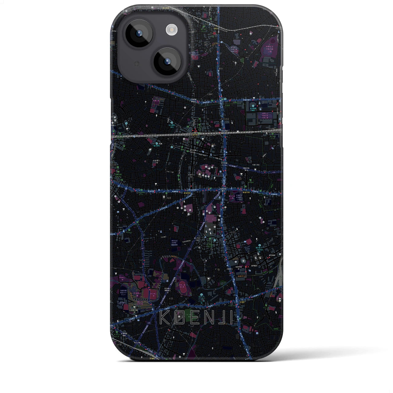 【高円寺(東京都)】地図柄iPhoneケース(バックカバータイプ)