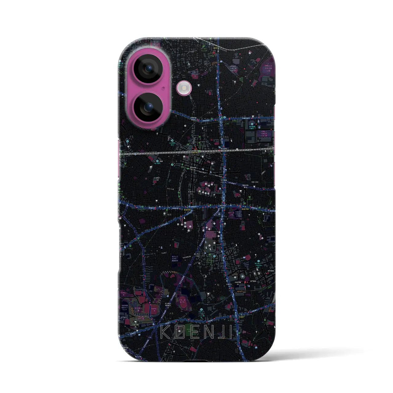 【高円寺(東京都)】地図柄iPhoneケース(バックカバータイプ)