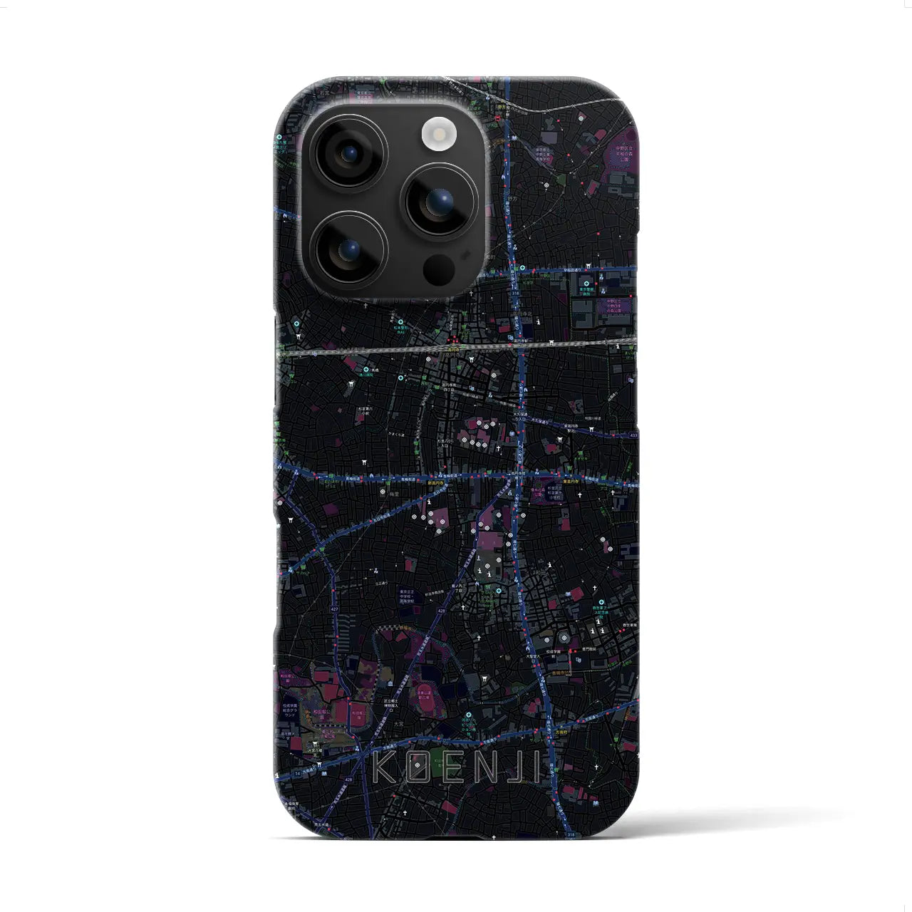 【高円寺(東京都)】地図柄iPhoneケース(バックカバータイプ)