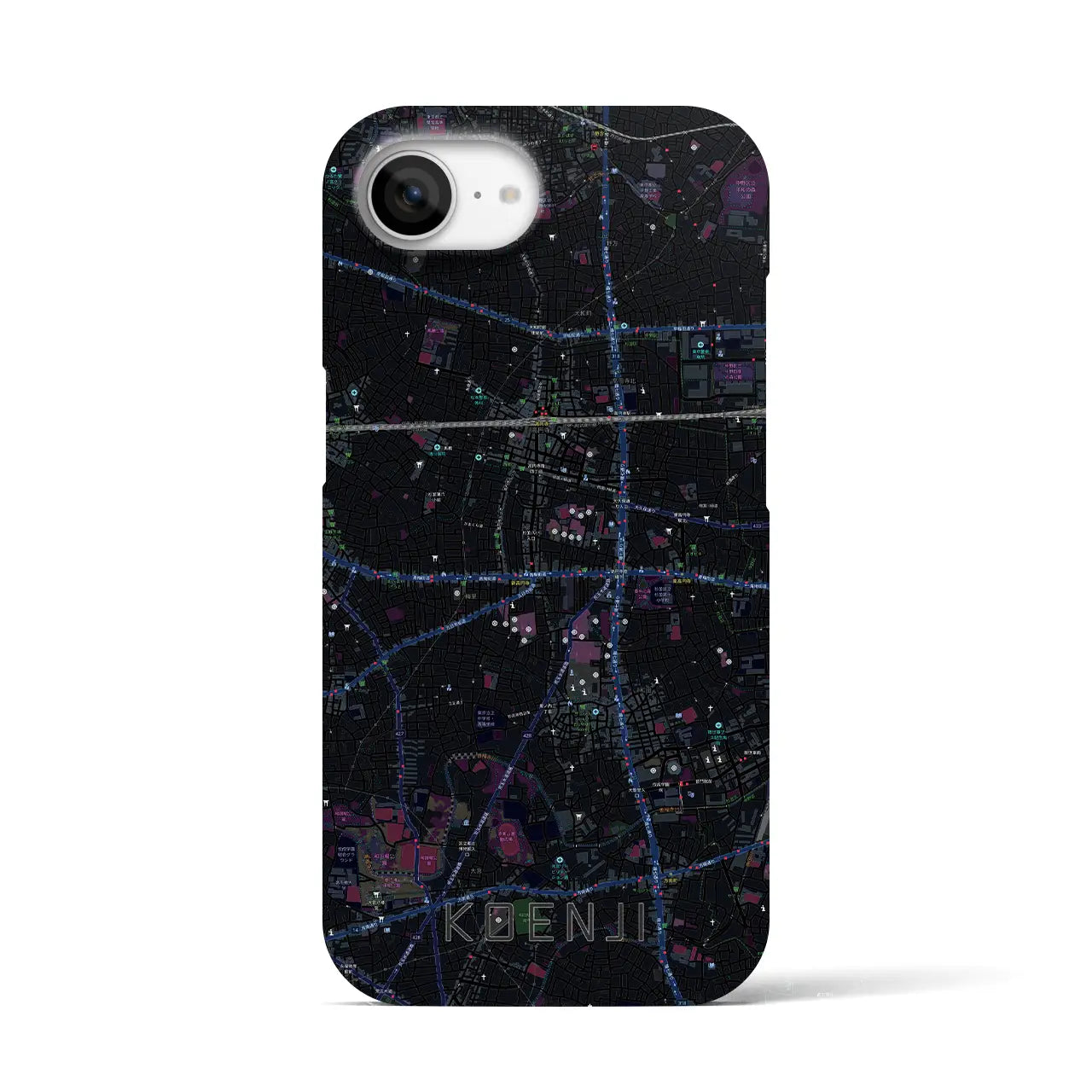 【高円寺(東京都)】地図柄iPhoneケース(バックカバータイプ)