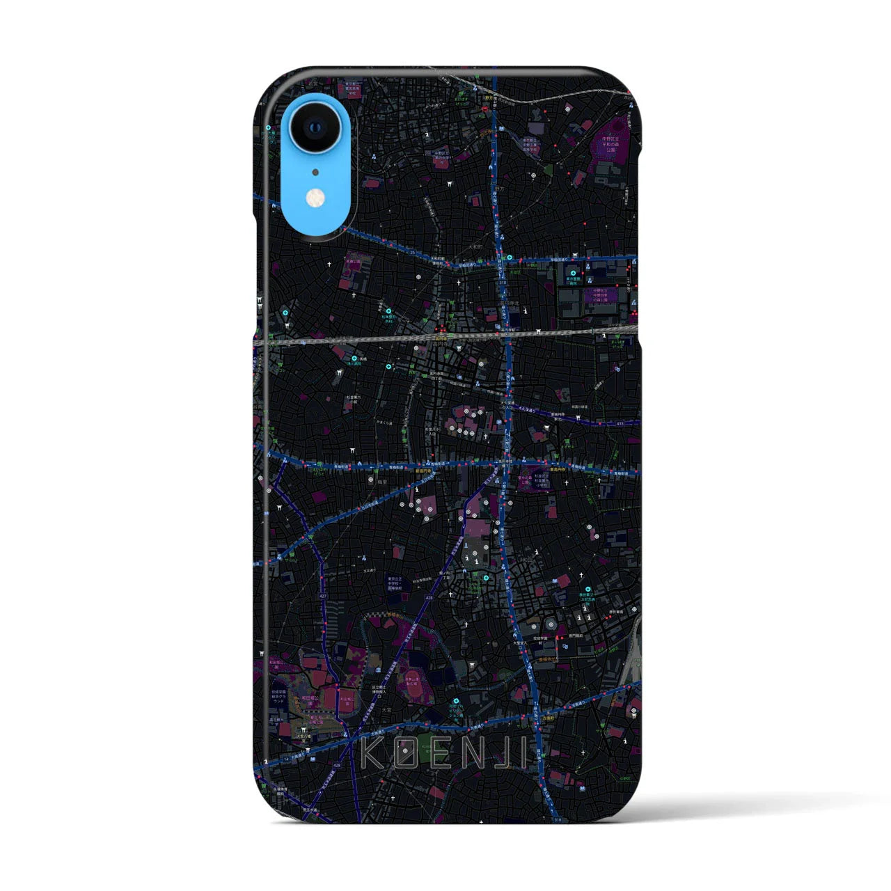 【高円寺(東京都)】地図柄iPhoneケース(バックカバータイプ)