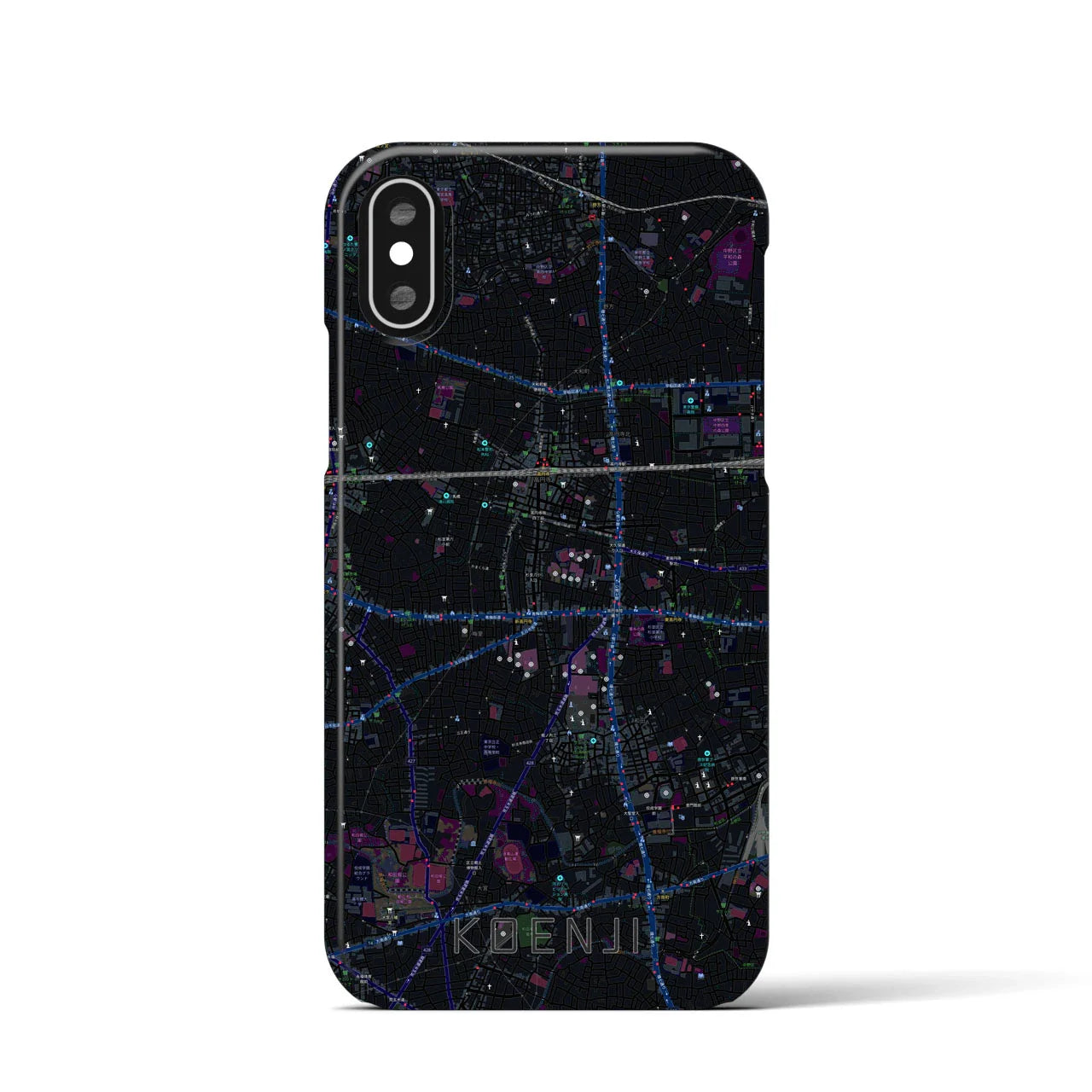 【高円寺(東京都)】地図柄iPhoneケース(バックカバータイプ)