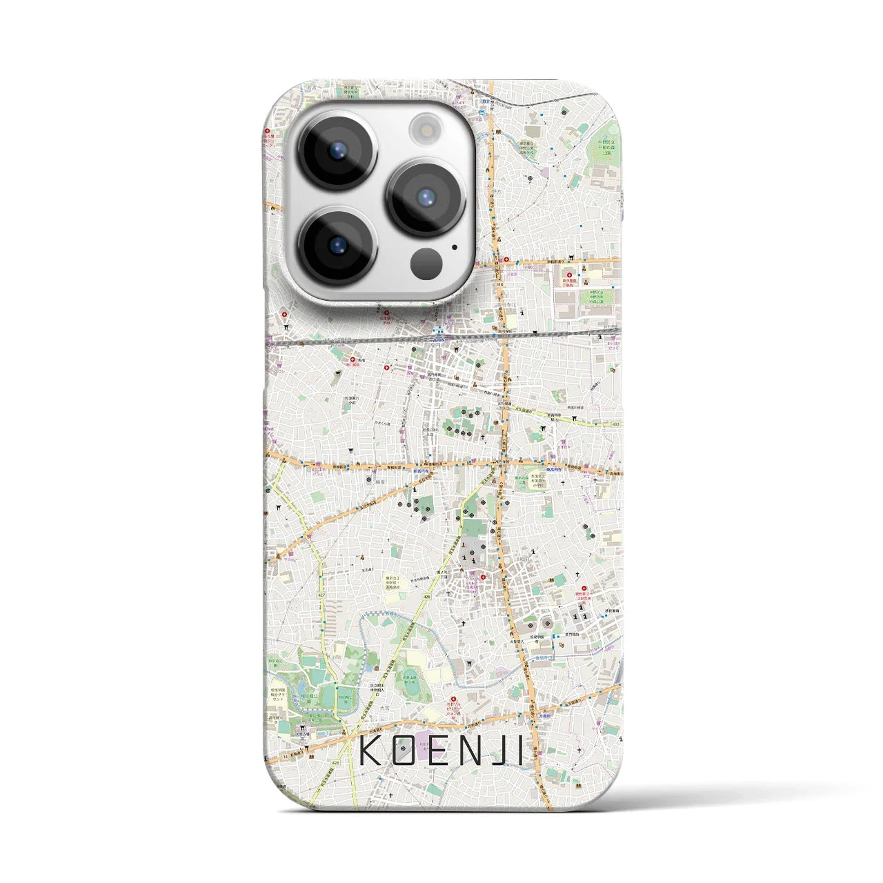 【高円寺(東京都)】地図柄iPhoneケース(バックカバータイプ)