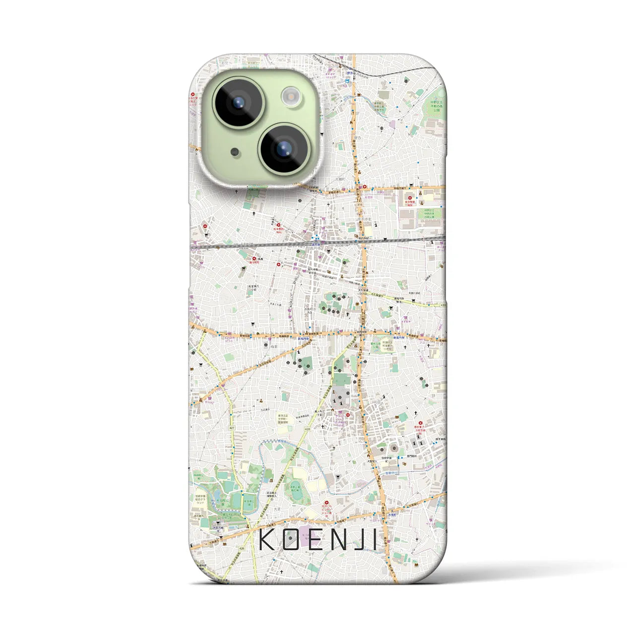 【高円寺(東京都)】地図柄iPhoneケース(バックカバータイプ)
