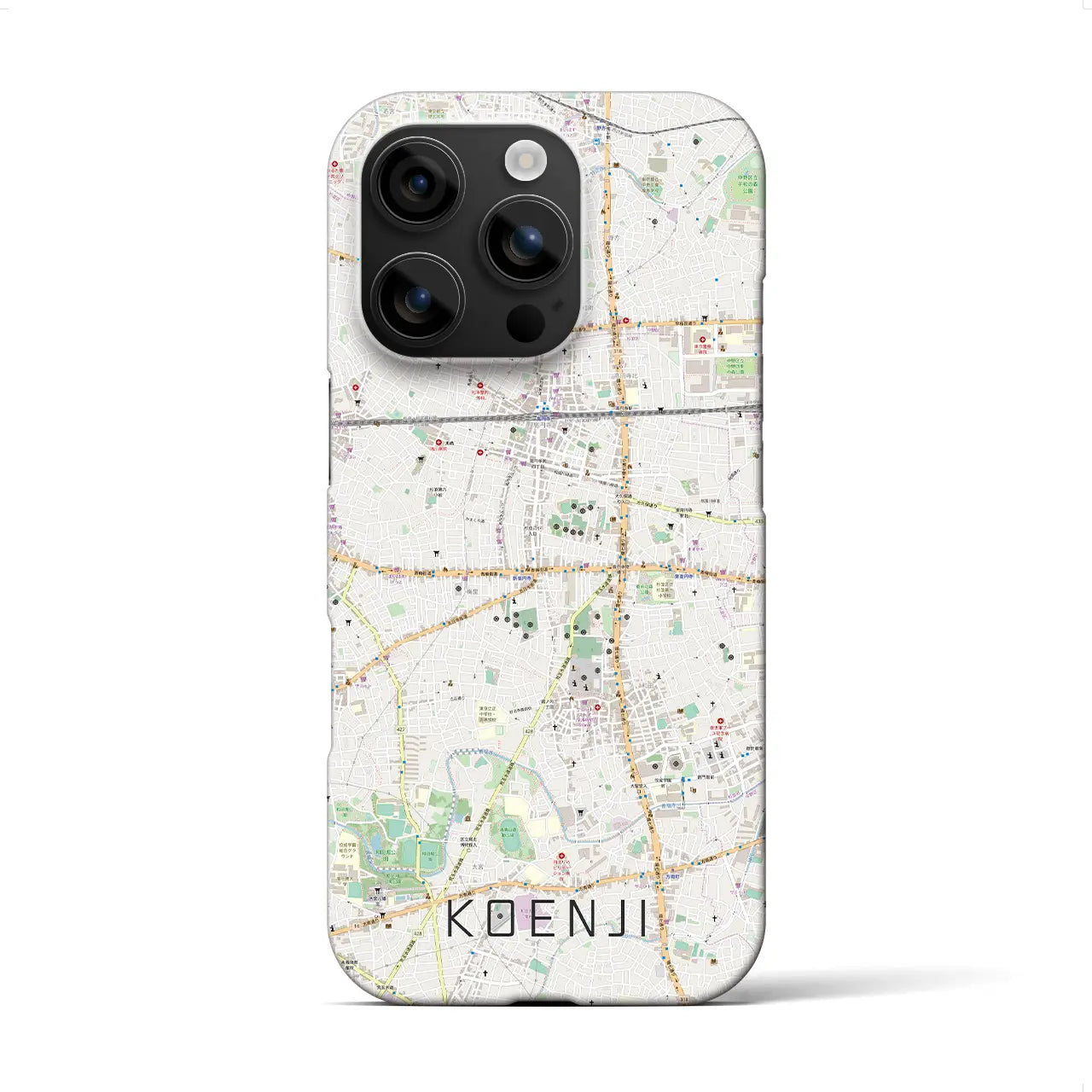 【高円寺(東京都)】地図柄iPhoneケース(バックカバータイプ)