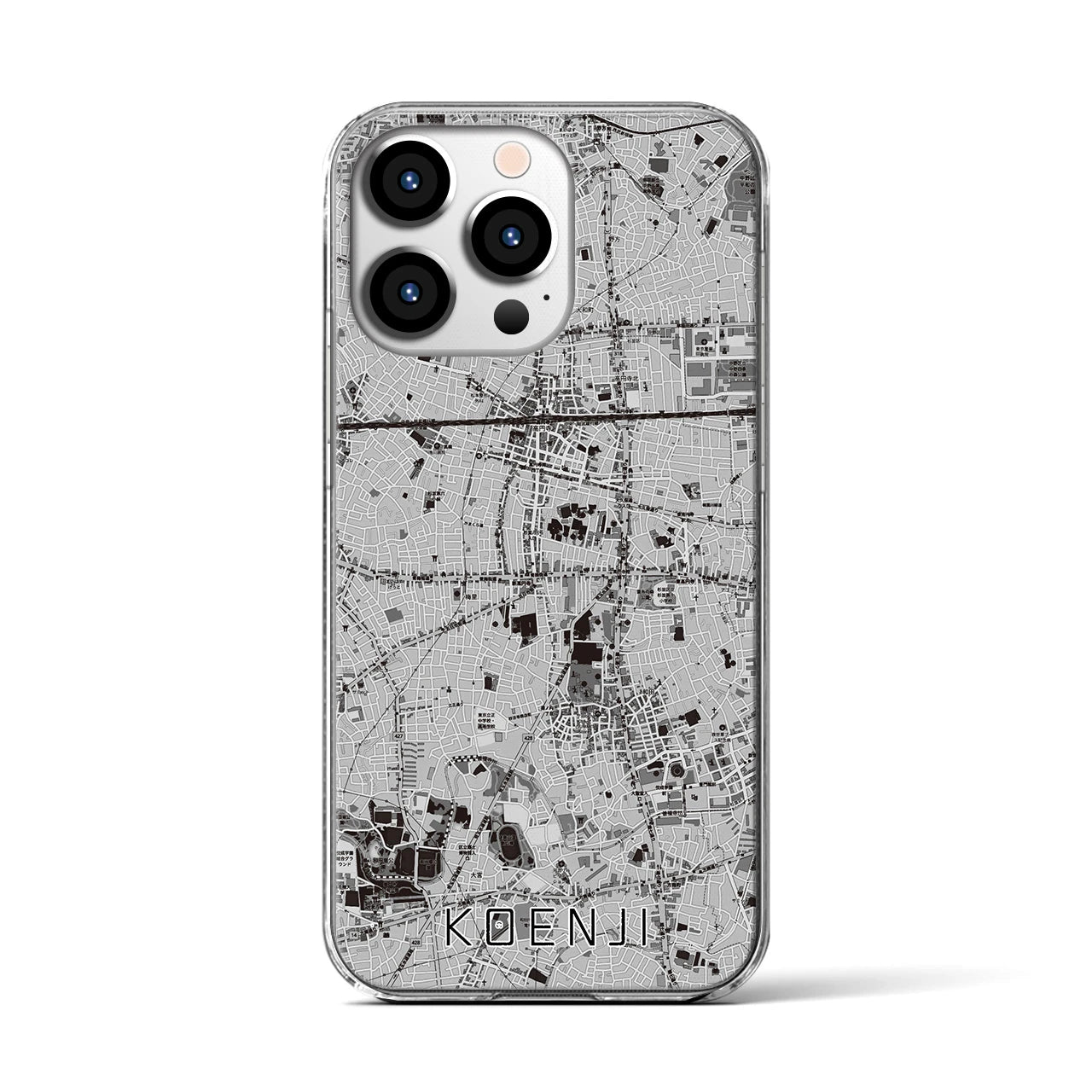 【高円寺(東京都)】地図柄iPhoneケース(クリアタイプ)