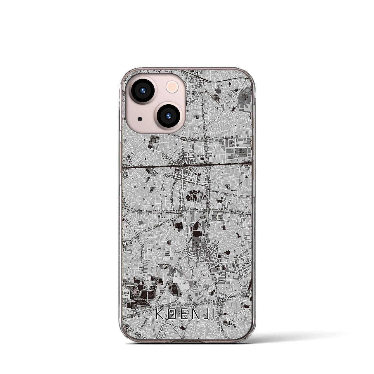 【高円寺(東京都)】地図柄iPhoneケース(クリアタイプ)