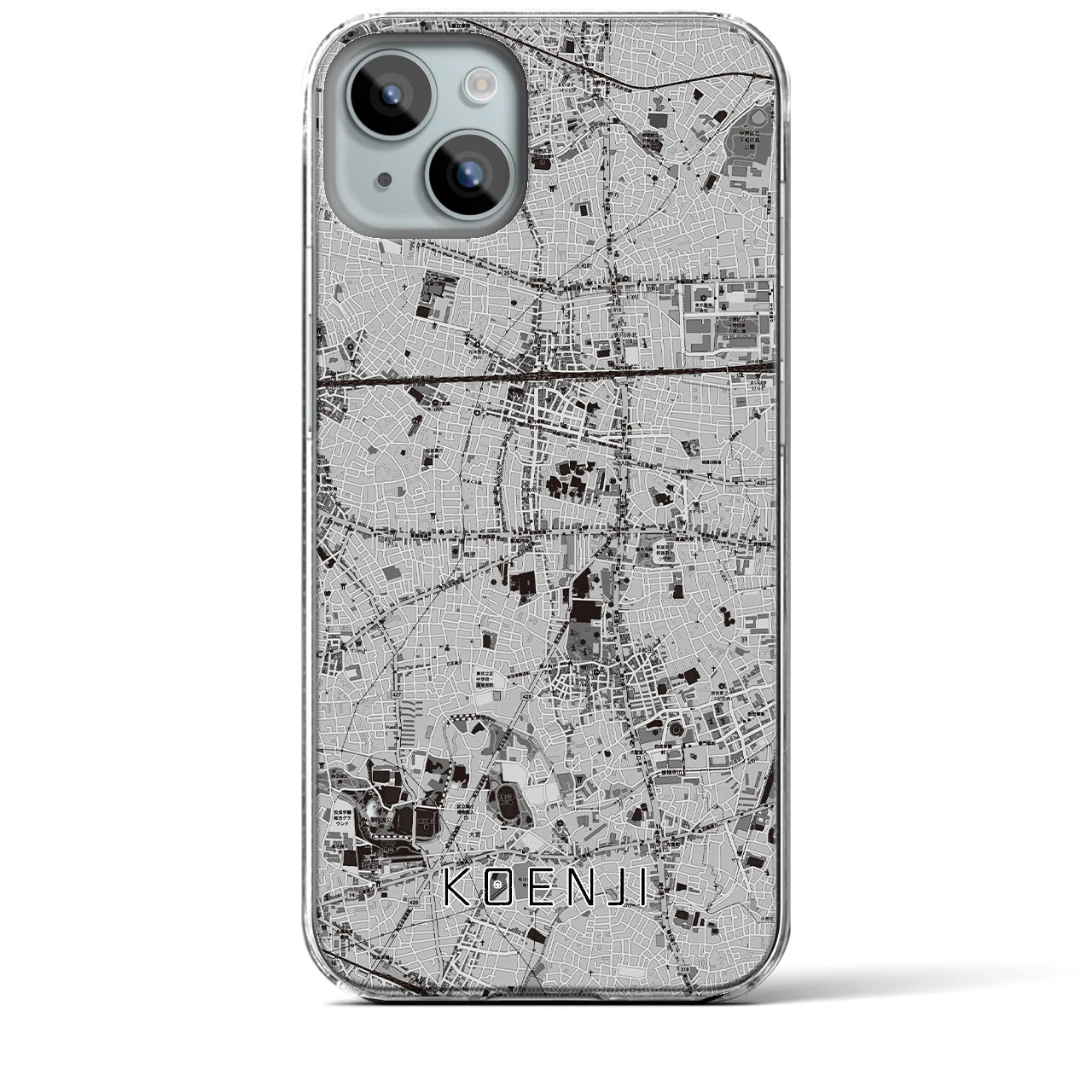 【高円寺(東京都)】地図柄iPhoneケース(クリアタイプ)