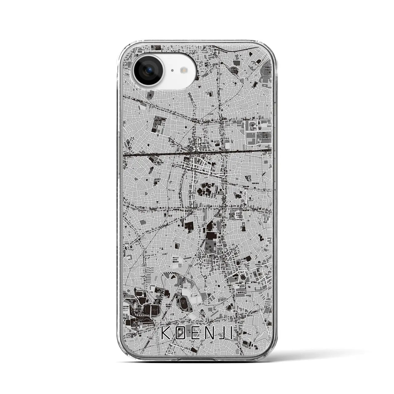 【高円寺(東京都)】地図柄iPhoneケース(クリアタイプ)