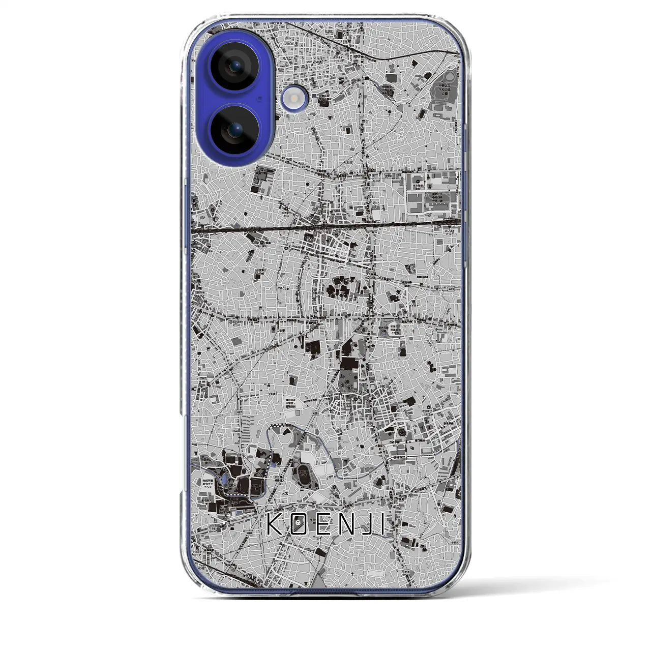 【高円寺(東京都)】地図柄iPhoneケース(クリアタイプ)