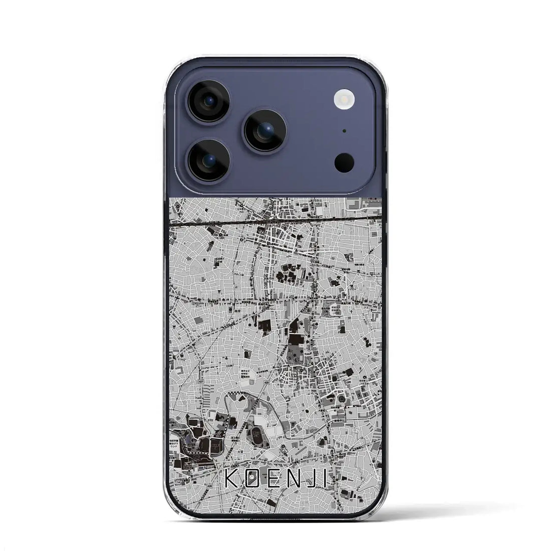 【高円寺(東京都)】地図柄iPhoneケース(クリアタイプ)