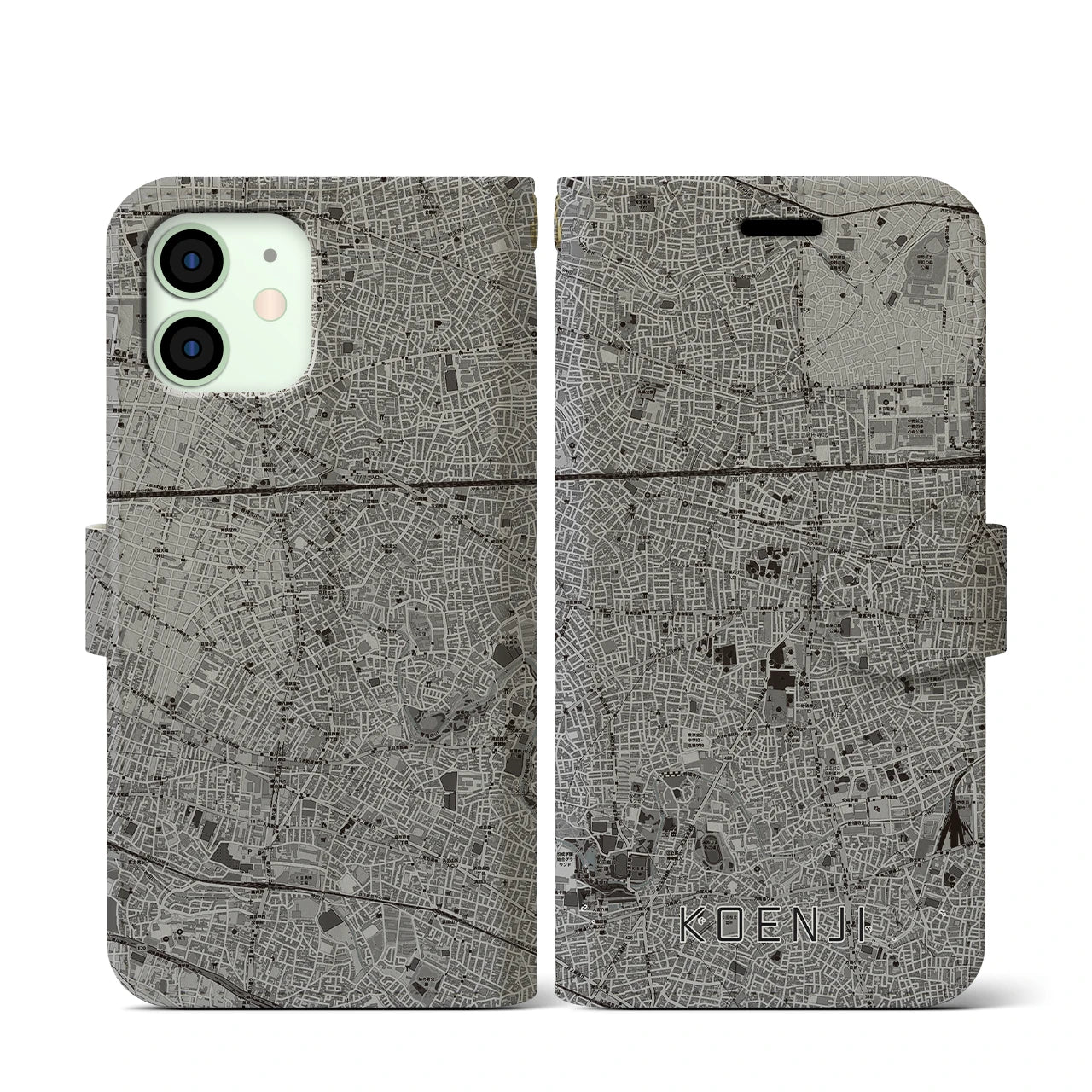 【高円寺(東京都)】地図柄iPhoneケース(手帳タイプ)