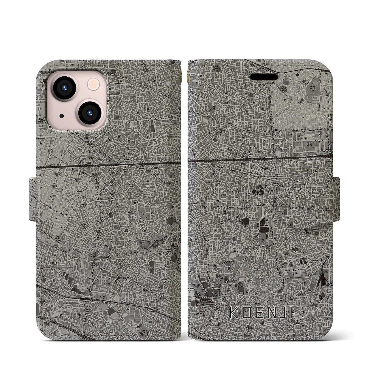 【高円寺(東京都)】地図柄iPhoneケース(手帳タイプ)