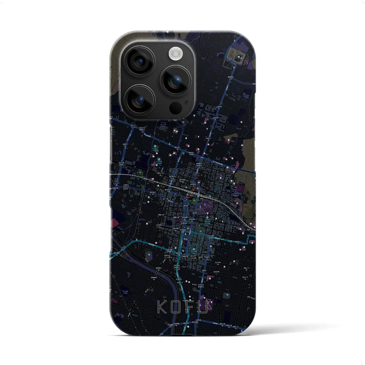 【甲府(山梨県)】地図柄iPhoneケース(バックカバータイプ)