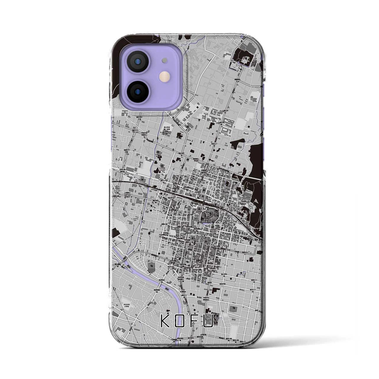 【甲府(山梨県)】地図柄iPhoneケース(クリアタイプ)