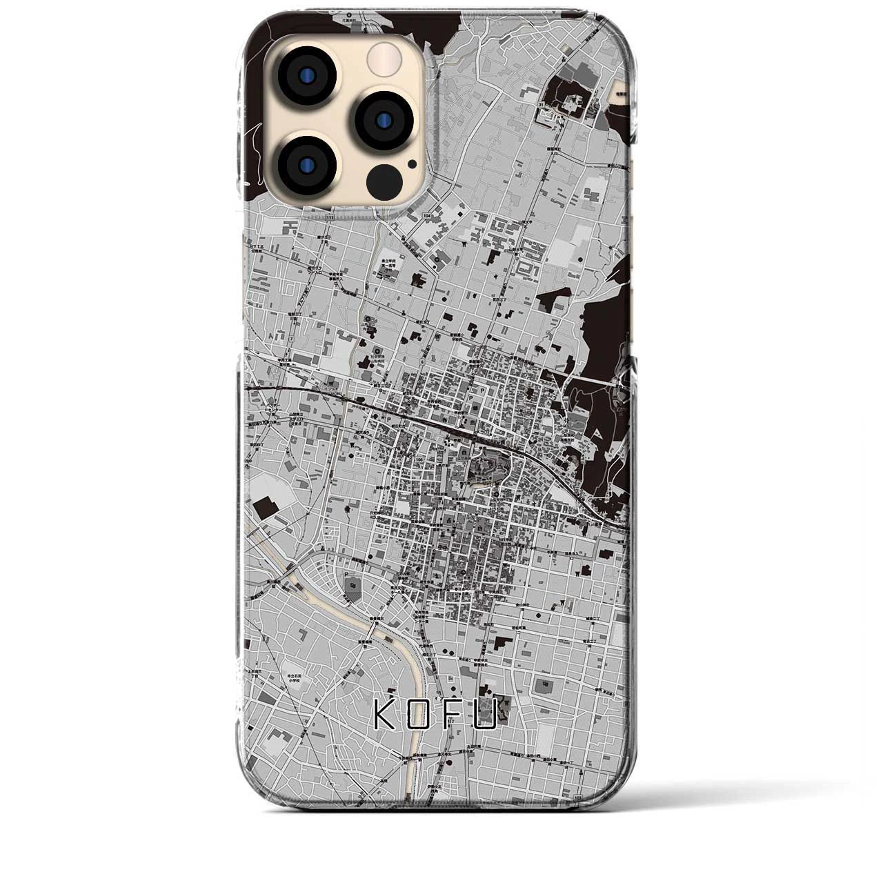 【甲府(山梨県)】地図柄iPhoneケース(クリアタイプ)