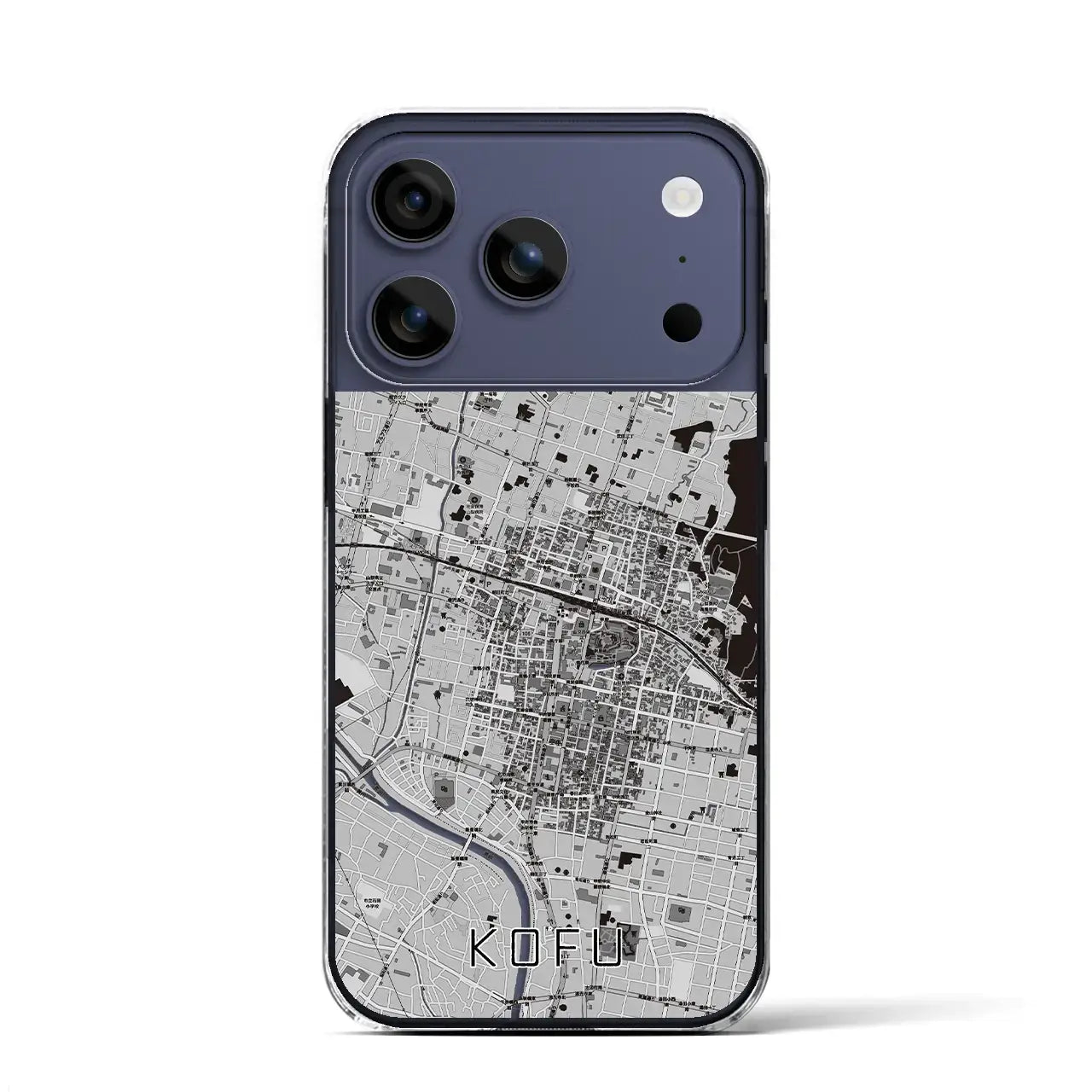 【甲府(山梨県)】地図柄iPhoneケース(クリアタイプ)