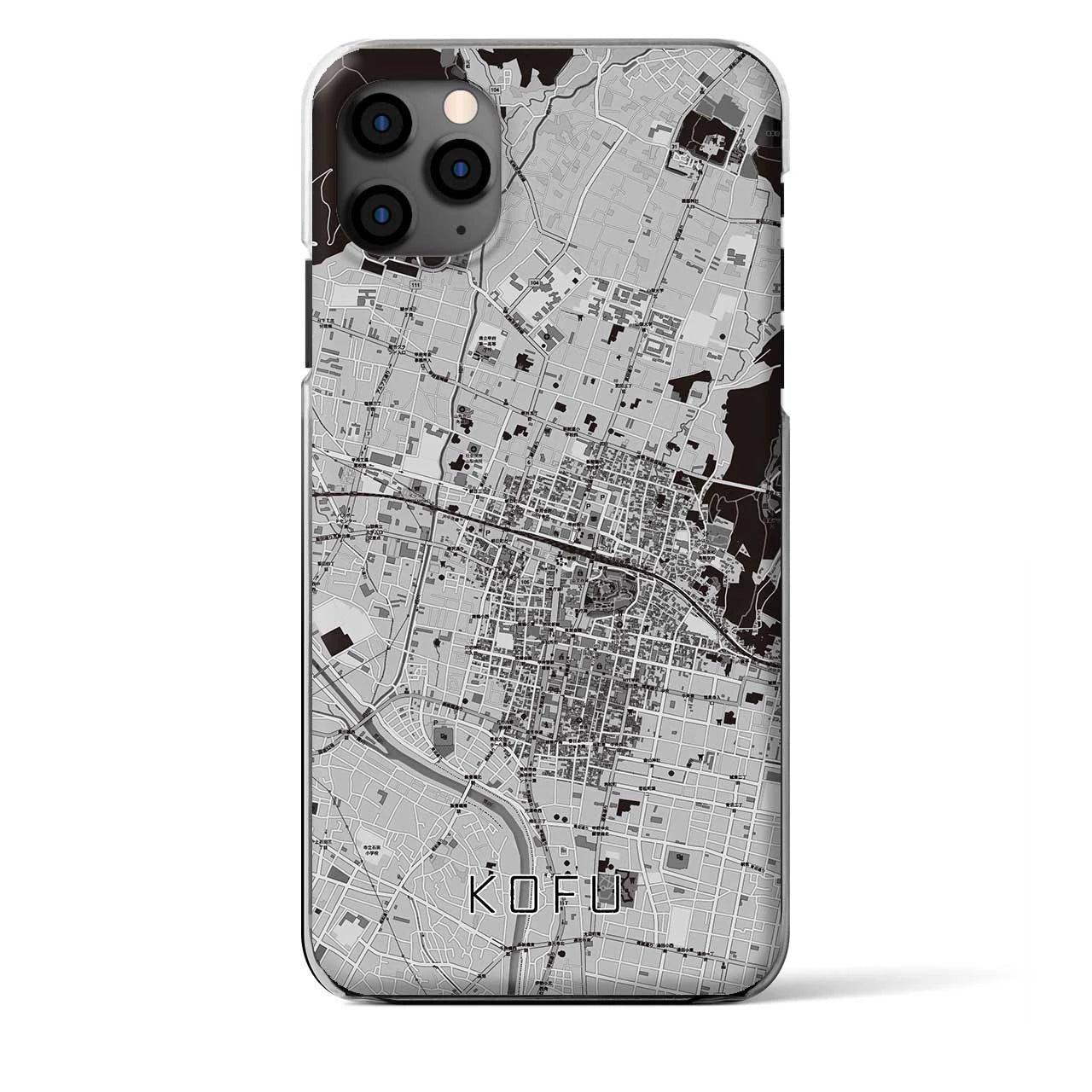 【甲府(山梨県)】地図柄iPhoneケース(クリアタイプ)