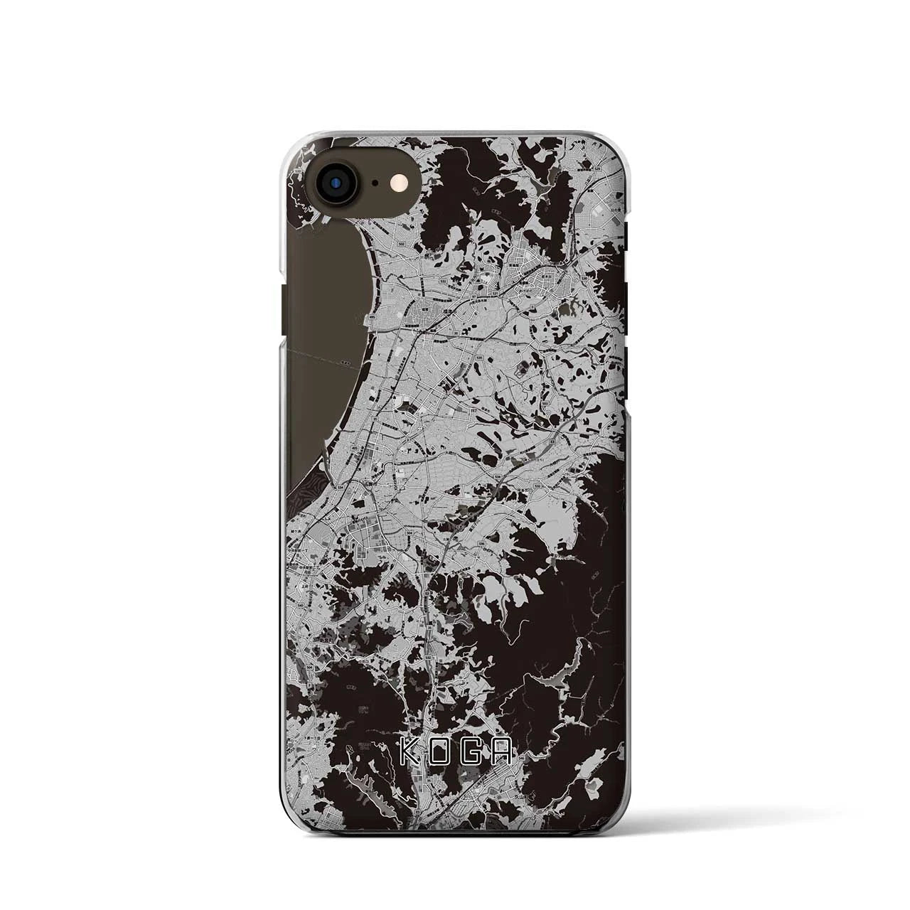 【古賀(福岡県)】地図柄iPhoneケース(クリアタイプ)