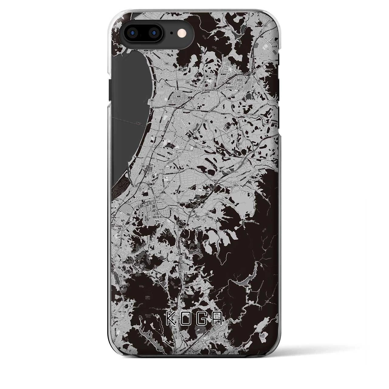 【古賀(福岡県)】地図柄iPhoneケース(クリアタイプ)