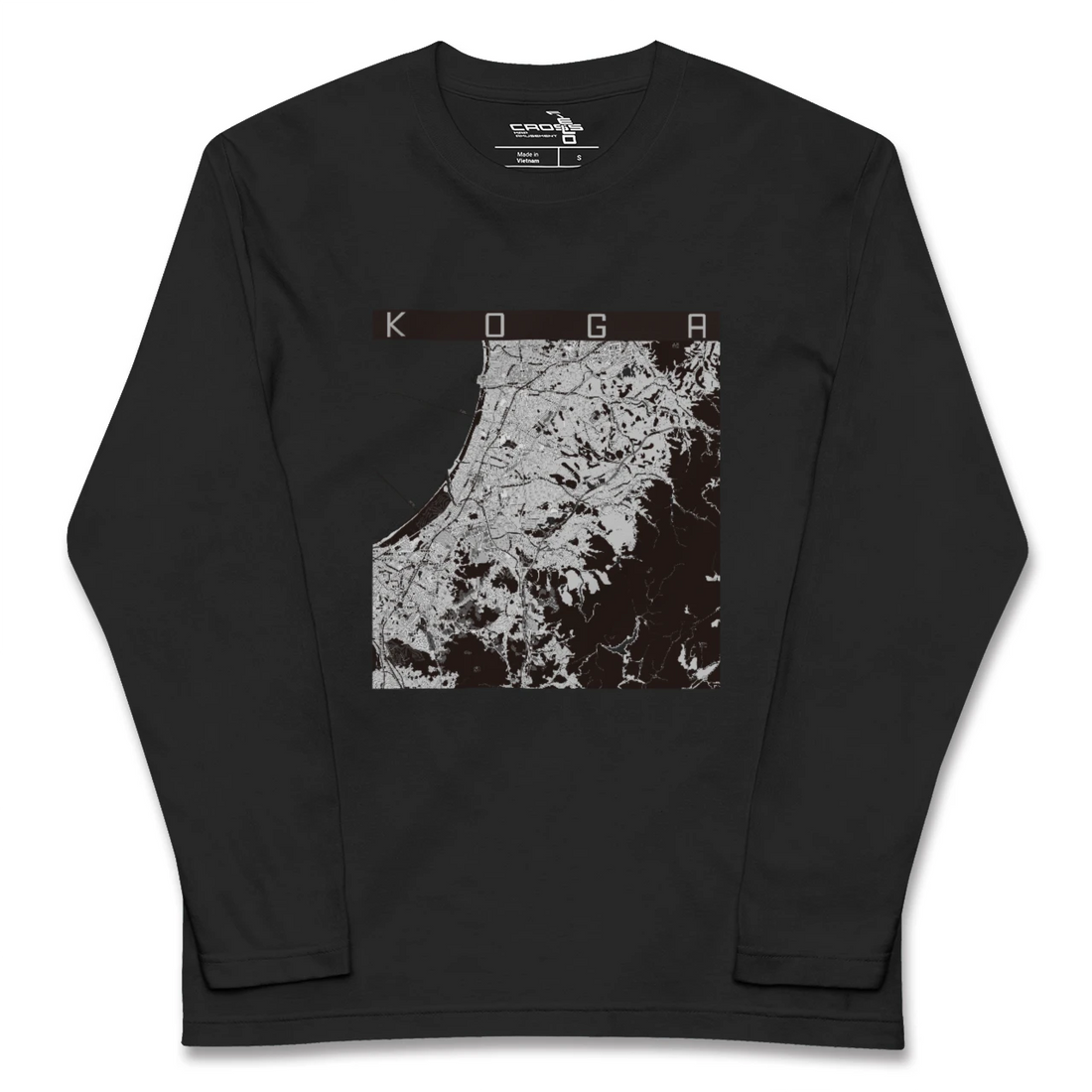 【古賀(福岡県)】地図柄ロングスリーブTシャツ