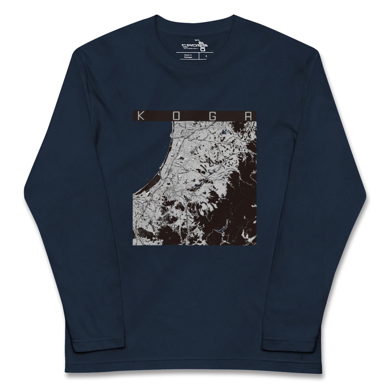 【古賀(福岡県)】地図柄ロングスリーブTシャツ