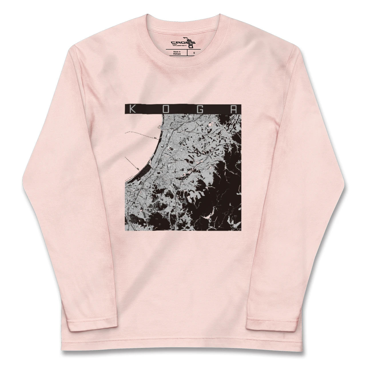 【古賀(福岡県)】地図柄ロングスリーブTシャツ