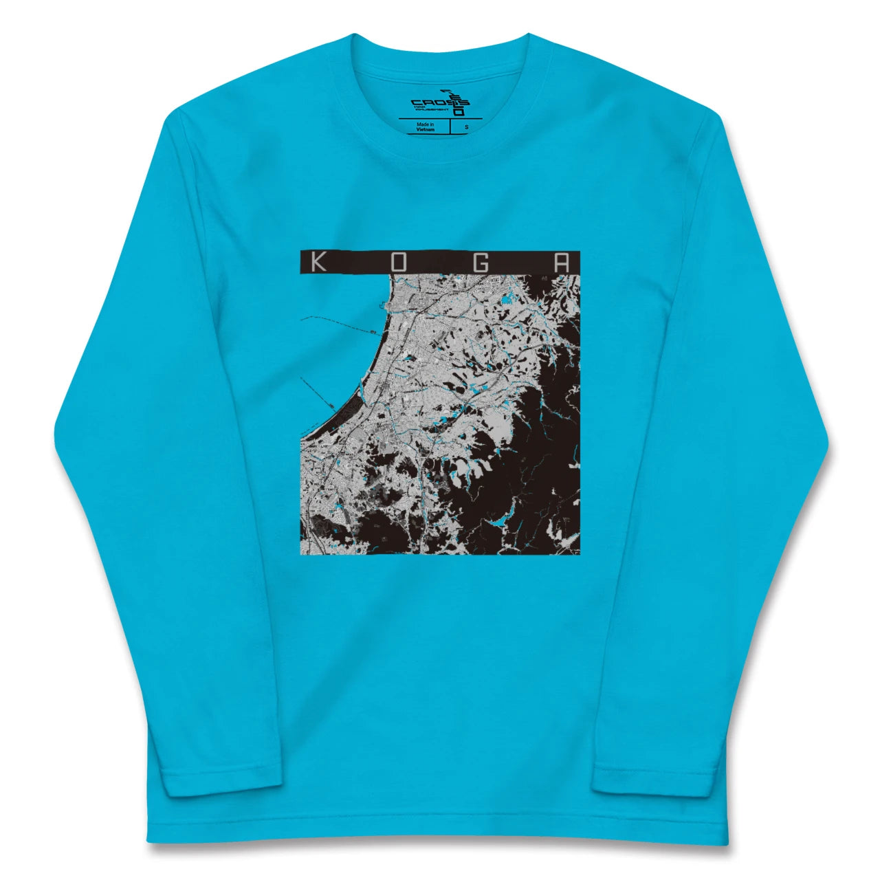 【古賀(福岡県)】地図柄ロングスリーブTシャツ