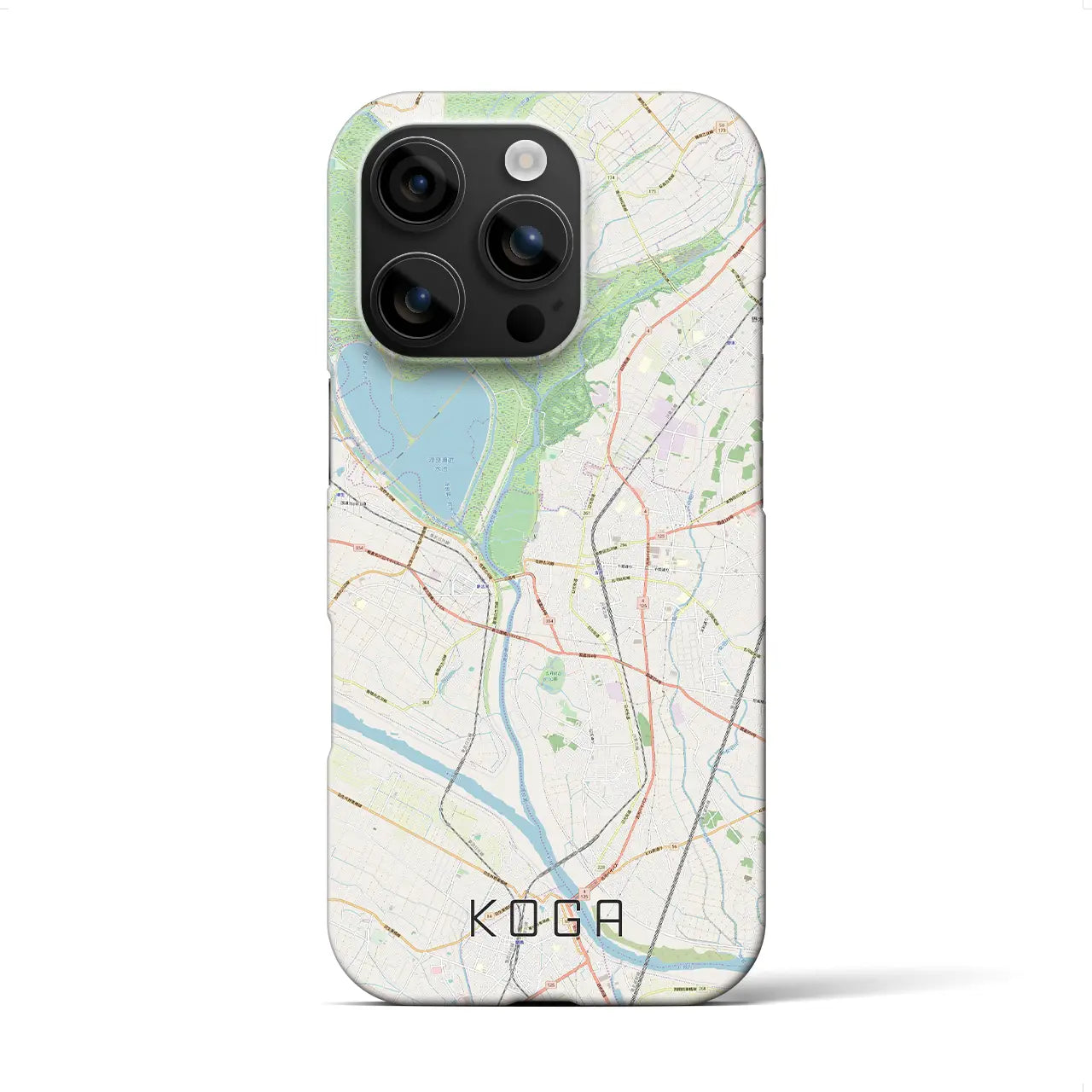 【古河(茨城県)】地図柄iPhoneケース(バックカバータイプ)