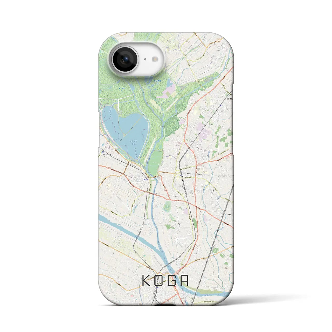 【古河(茨城県)】地図柄iPhoneケース(バックカバータイプ)