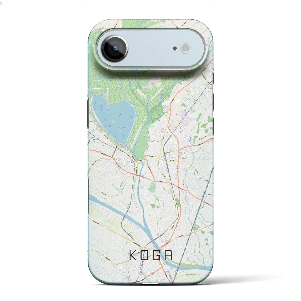 【古河(茨城県)】地図柄iPhoneケース(バックカバータイプ)