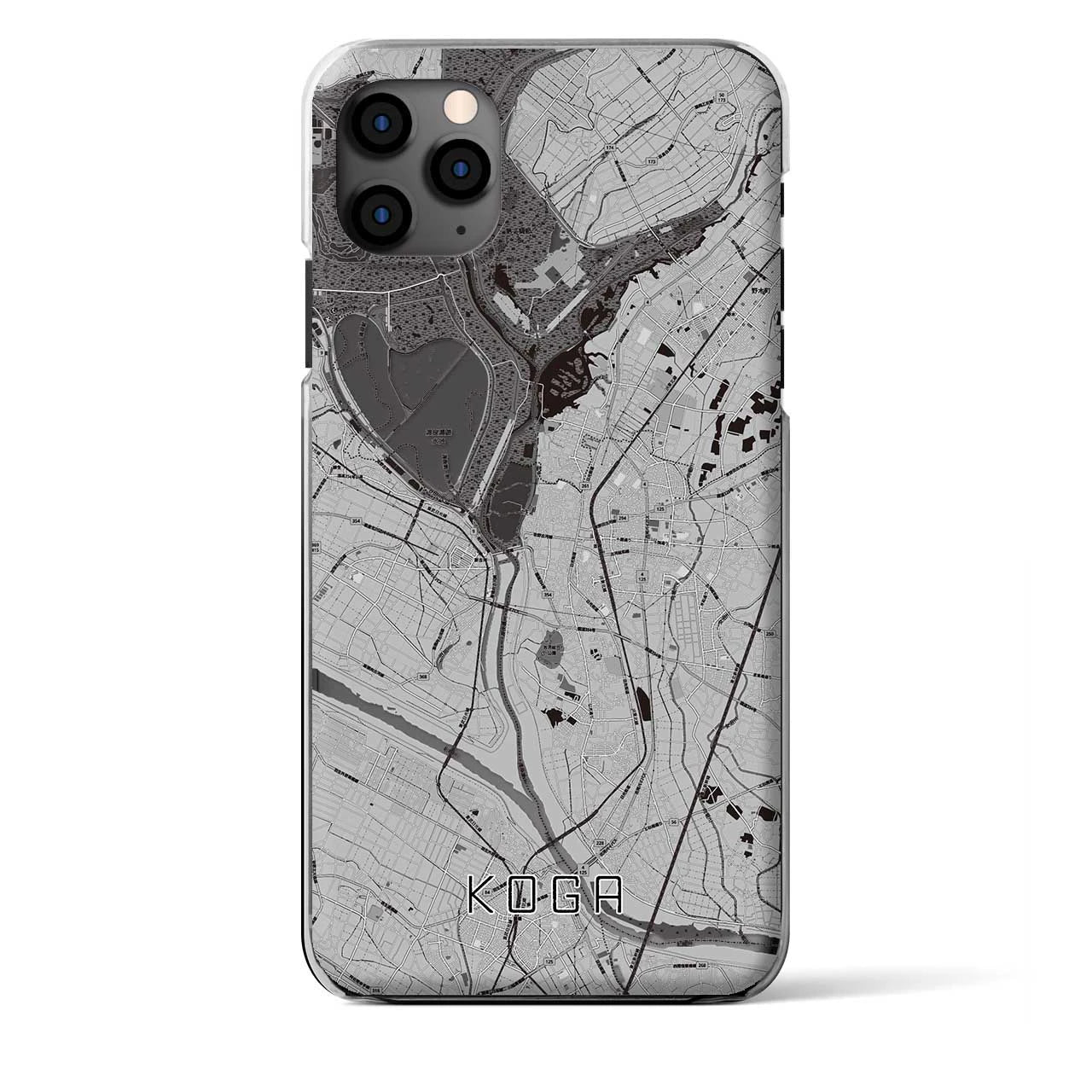 【古河(茨城県)】地図柄iPhoneケース(クリアタイプ)