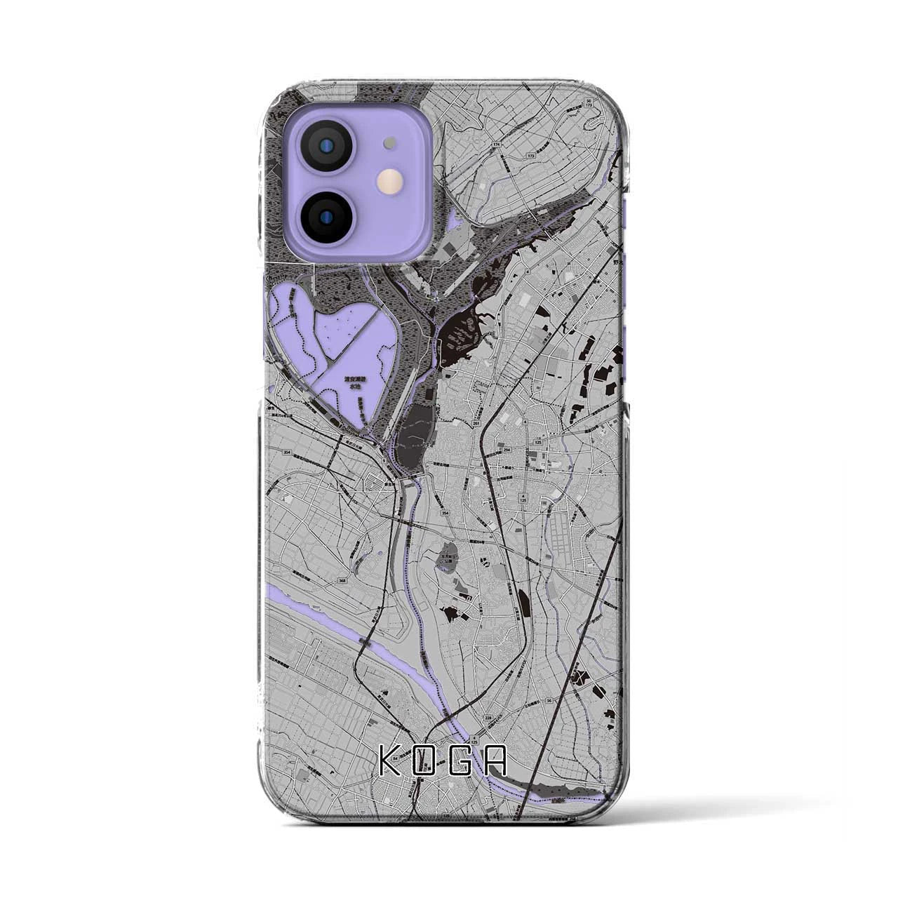 【古河(茨城県)】地図柄iPhoneケース(クリアタイプ)