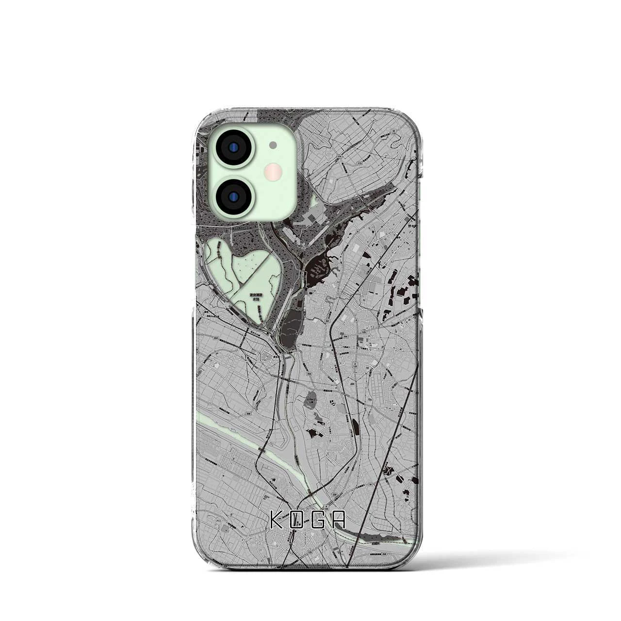 【古河(茨城県)】地図柄iPhoneケース(クリアタイプ)